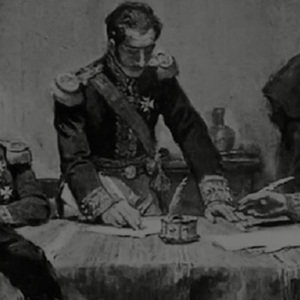 Firma de documento histórico oficial.