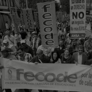 Marcha de FECODE por la educación pública.