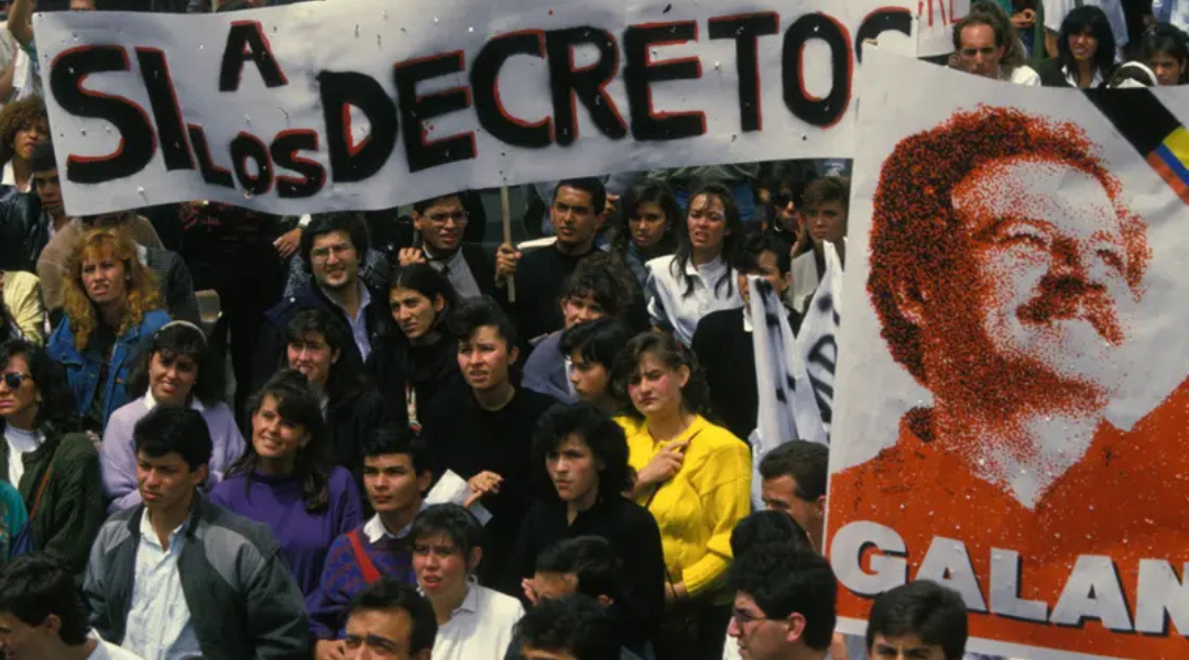Imagen de la séptima papeleta o de las movilizaciones estudiantiles de 1989-1990 en Bogotá Imagen de la séptima papeleta o de las movilizaciones estudiantiles de 1989-1990 en Bogotá